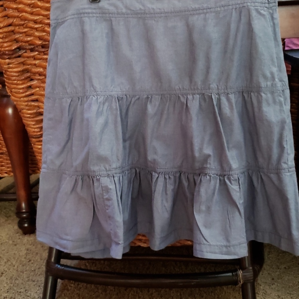 Cute Loft Denim Ruffle Skirt
